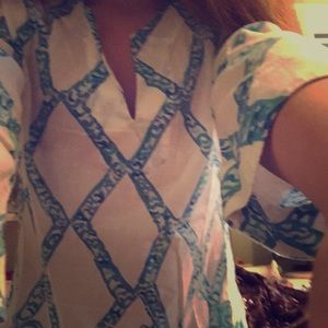 Lilly Pulitzer blue blouse